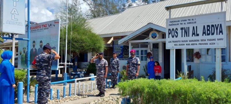 Kunker Danlanal Simeulue di Pos TNI AL Abdya