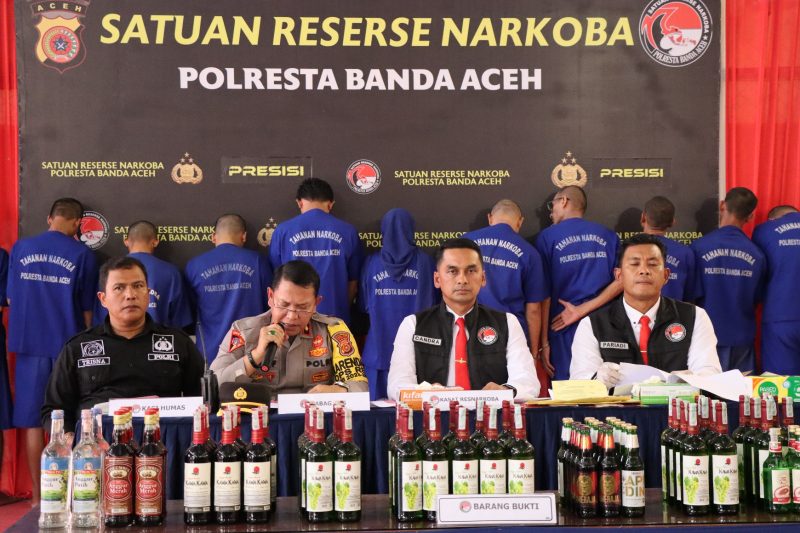 Operasi Antik Seulawah 2024, Polresta Banda Aceh Tangkap 19 Tersangka. 