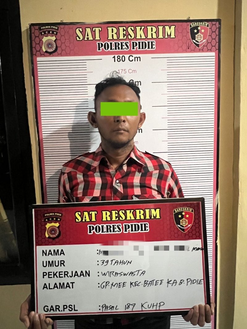 SA Diduga Pelaku Pembakaran Rumah Isterinya.