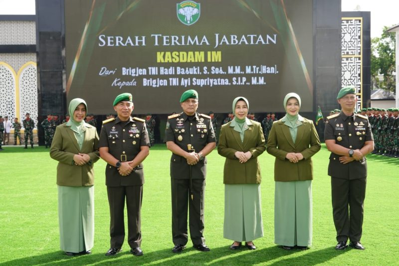 Pangdam IM pimpin upacara Sertijab pejabat Kodam IM.