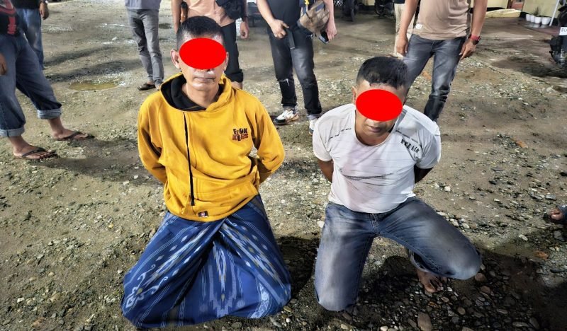 Foto:Tim Opsnal Gabungan Polres Aceh Timur Berhasil Amankan Pelaku Pembakaran Gudang Pupuk