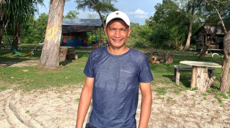 Ketua Pemuda Kampung Pulo Sarok, Reza Kurniawan,Minggu (26/5/2024).(Foto : Ari sardi Gustidinata/ NOA.co.id)