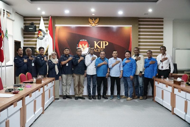 Audiensi dengan KIP Aceh, PWI Siap Sosialisasikan Pilkada Damai. Foto: Dokumen PWI Aceh 