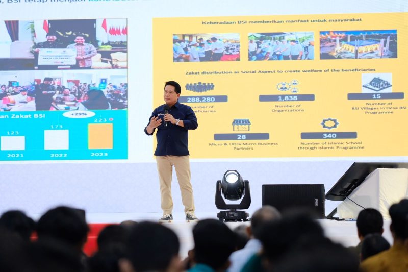 DIrut Bank Syariah Indonesia (BSI menggelar kuliah umum terkait literasi perbankan syariah dan muslimpreneur di Universitas Syiah Kuala Aceh, Rabu 29 Mei 2024. Foto: NOA.co.id/Dok BSI Aceh