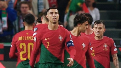 Cristiano Ronaldo masih dipercaya memperkuat timnas Portugal pada Euro 2024. (REUTERS/PEDRO NUNES)