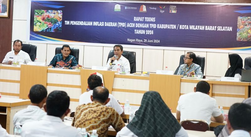 Rapat TPID se barat Selatan Aceh di Nagan Raya. (Foto: noa.co.id/FA)