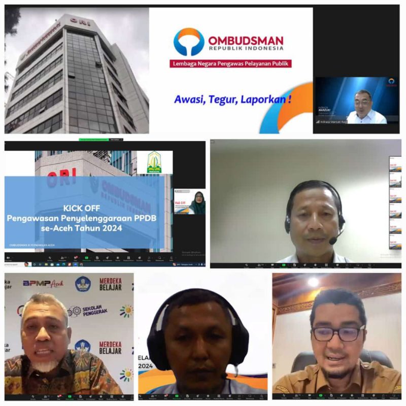 Ombudsman RI Perwakilan Aceh saat melaksanakan serangkaian kegiatan untuk mengawasi penyelenggaraan Penerimaan Peserta Didik Baru (PPDB) tahun 2024. Foto: dok. Ombudsman Perwakilan Aceh. 