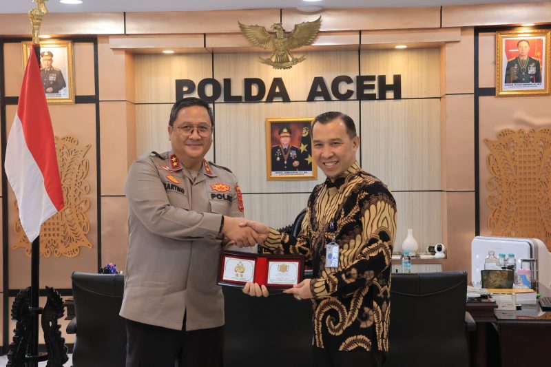 Kapolda Achmad Kartiko, saat menerima audiensi pihak Redaksi TVRI stasiun Aceh, Jumat (21/06/2024) (Foto: noa.co.id/FA)
