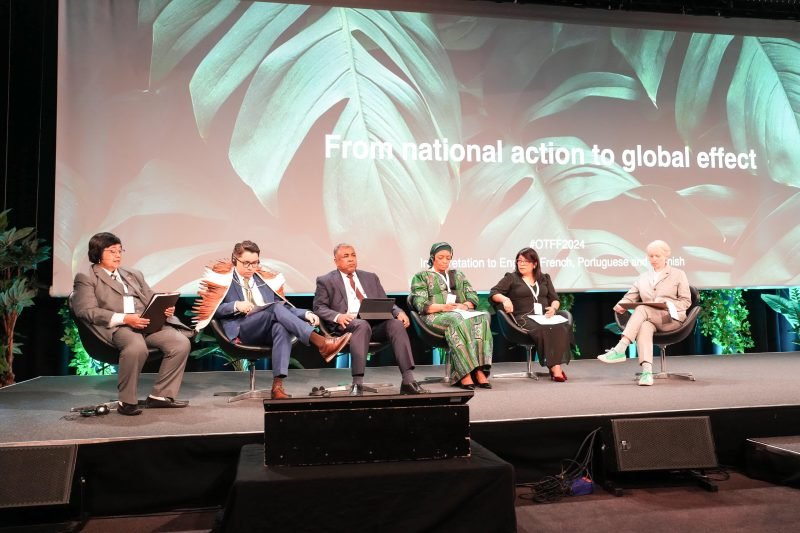 Menteri LHK Siti Nurbaya (Pertama Kiri) saat panel pleno Menteri di Oslo Tropical Forest Forum 2024, Norwegia, Selasa (25/06/2024). (NOA.co.id/HO/Humas KLHK).