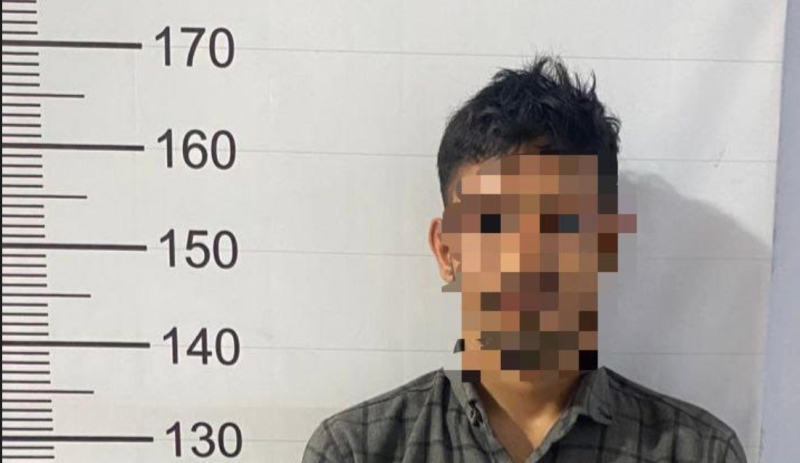 Pelaku pencurian sepeda motor jamaah saat shalat Jumat. Foto: Polsek Bandar Sakti.