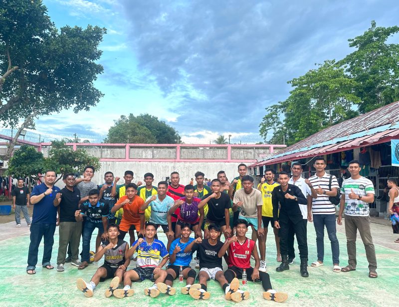 Lapas Kelas IIB Idi melakukan laga Uji Tanding Bola Voli Melawan Tim Popda dari Kabupaten Nagan Raya. Foto: Dedi Saputra/Noa.co.id