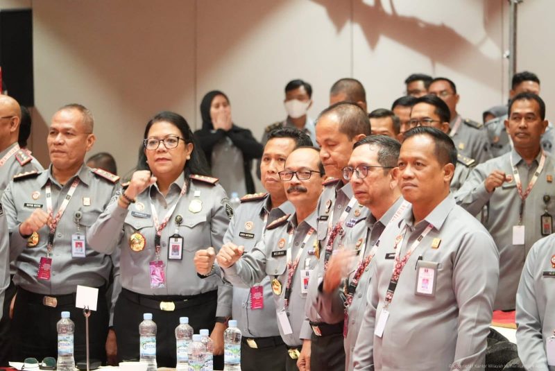 Kanwil kemenkumham Aceh mengikuti pembukaan Rapat Koordinasi Pengendalian Program Dukungan Manajemen tahun 2024 di Hotel Grand Mercure Harmoni Jakarta, Selasa (16/7/2024). (NOA.co.id FOTO/HO/Humas Kanwil Kemenkumham Aceh).