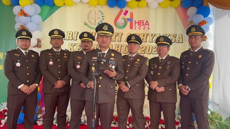 Kejari Aceh Timur Gelar Upacara HUT Adhiyaksa Ke-64 Dan Ini Capaian Kinerja.Foto. Dok. Dedi Saputra/NOA.Co.Id