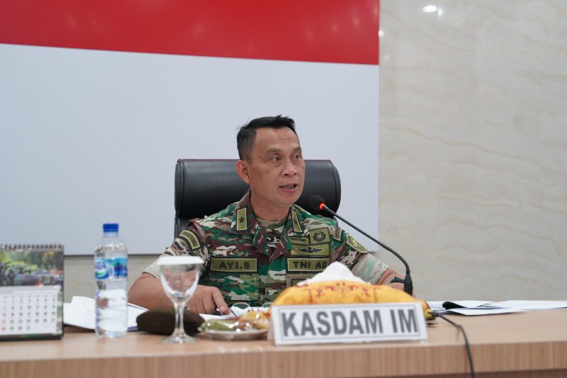 Kepala Staf Komando Daerah Militer Iskandar Muda (Kasdam IM), Brigjen TNI Ayi Supriatna, S.I.P., M.M. Foto: Kodam IM