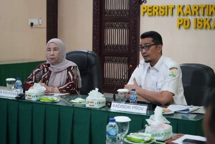 Dinas Pendidikan Aceh (Disdik Aceh) menggelar rapat koordinasi dengan Yayasan Kartika Jaya Cabang XIV Iskandar Muda, Pada Rabu (17/7). Foto : Kemenag Aceh/NOA.co.id