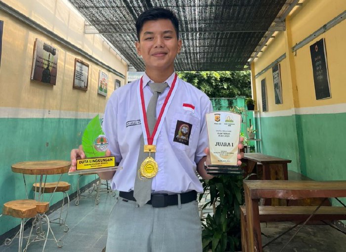 Siswa asal Aceh Singkil, Muhammad Airil. (Foto : Dok. Pribadi).