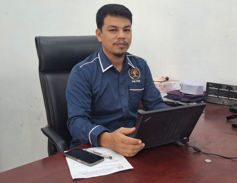 Ketua PWI Kabupaten Pidie, Firman Zubair, (Foto Amir Sagita.NOA.co.id)