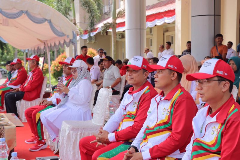 Kapolres Nagan Raya Hadiri Acara Penerimaan Api PON XXI Aceh-Sumut. Foto: Humas Polres Nagan Raya