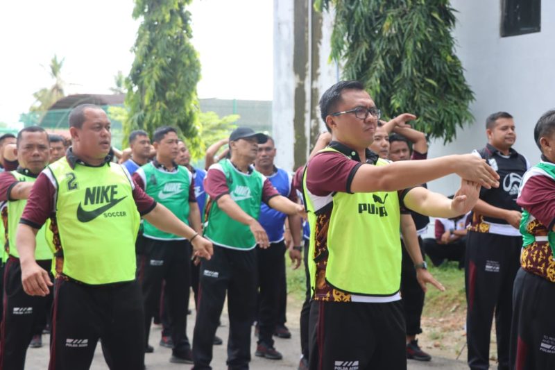 Polres Aceh Timur Gelar Tes Kesamaptaan Jasmani Periode II Tahun 2024.Dok:Ist