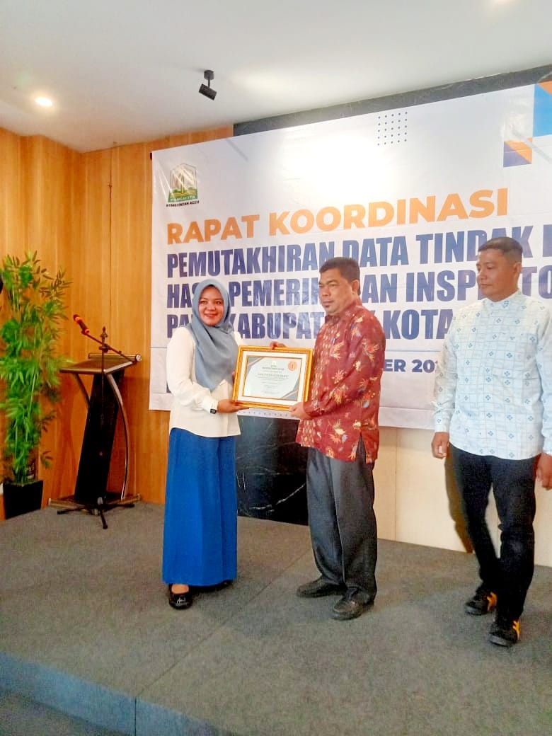 Aceh Barat Raih Peringkat Pertama Tindak Lanjut Temuan Inspektorat Aceh. Foto: Diskominsa Aceh Barat