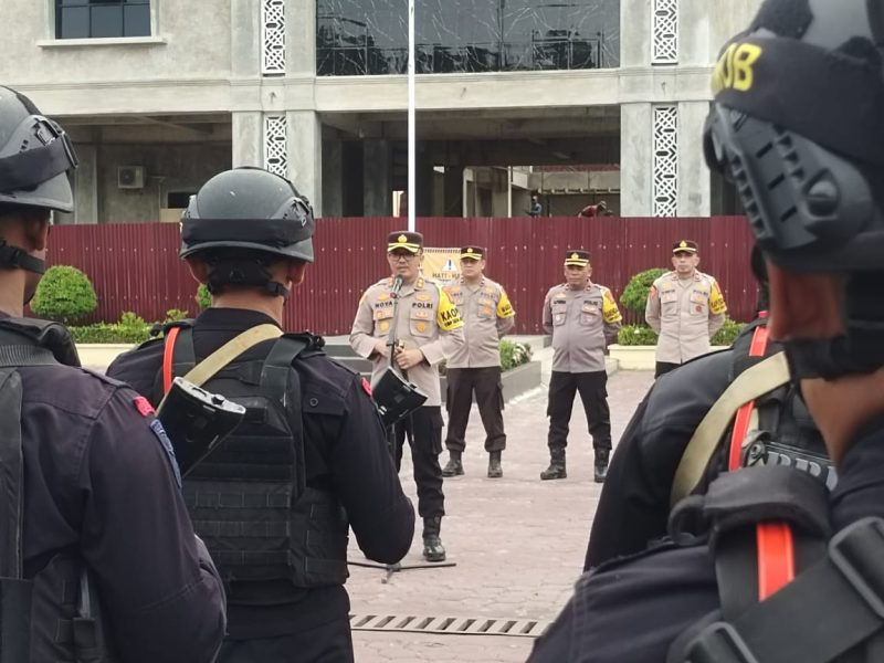 30 Personel Brimob Polda Aceh Tiba Di Aceh Timur Siap Bantu Amankan Pilkada.Dok : Ist.