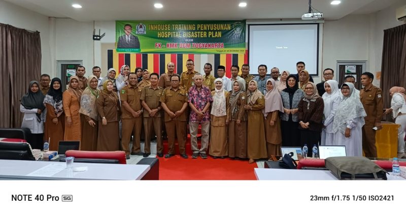 RSUD Cut Nyak Dhien Meulaboh dan Fakultas Kedokteran UGM Gelar Workshop Penyusunan Hospital Disaster Plan. Foto: Diskominsa Aceh Barat