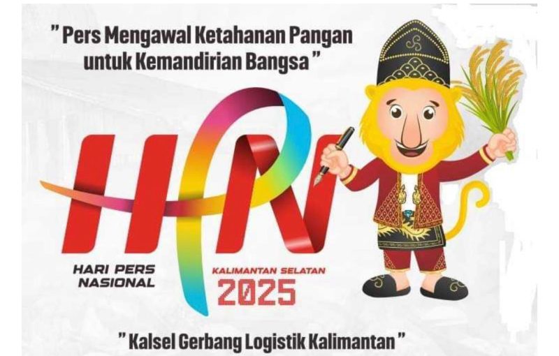 Logo HPN 2025 di Kalimantan Selatan. Foto: dok. PWI Pusat