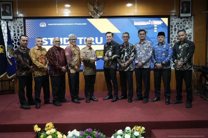 Kantor Wilayah Kemenkumham Aceh melakukan kunjungan kerja ke Kantor Wilayah Kemenkumham Jawa Timur, Jumat (28/11/2024). (Foto : Kanwil kemenkumham Aceh).