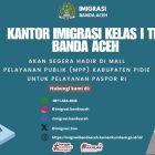 Pamplet penerimaan pembuatan Paspor di Kabupaten Pidie, tahun 2025. (Foto.IST.NOA.co.id)