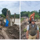 Kabid Rekontruksi dan Rehabilitasi BPBD Kabupaten Pidie, Ir Ali Basyah, saat meninjau perbaikan Waduk Pawod, Kecamatan Muara Tiga, Rabu (22/1/2024) (Foto.Amir Sagita NOA.co.id)
