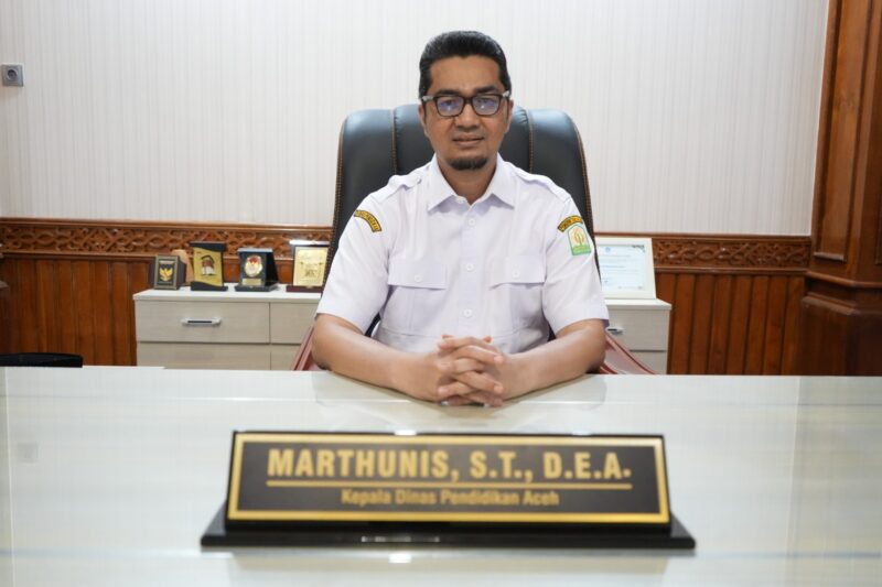 Kepala Dinas Pendidikan Aceh, Martunis, S.T., D.E.A., Foto: Dok. Disdik Aceh