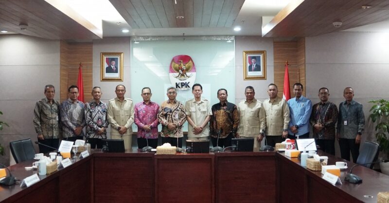 Komisi Pemberantasan Korupsi menggelar audiensi dengan Badan Pengendalian Pembangunan dan Investigasi Khusus di Gedung Merah Putih KPK, Jakarta, Selasa (4/1/2024). (Foto : Humas KPK).
