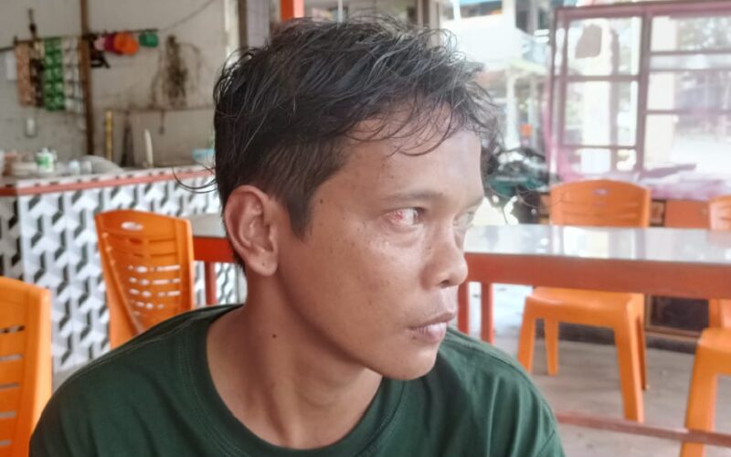 Jefri Aldi, Nelayan Simeulue anggota bagan yang menjadi korban pemukulan. Foto:dok Argamsyah/Noa.co.id.
