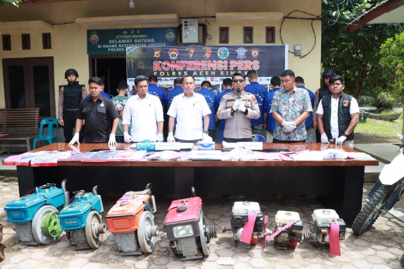 Satreskrim Polres Aceh Singkil Berhasil Ungkap Tiga Kasus pada Awal Tahun 2025. Foto: Dok. Humas Polda Aceh