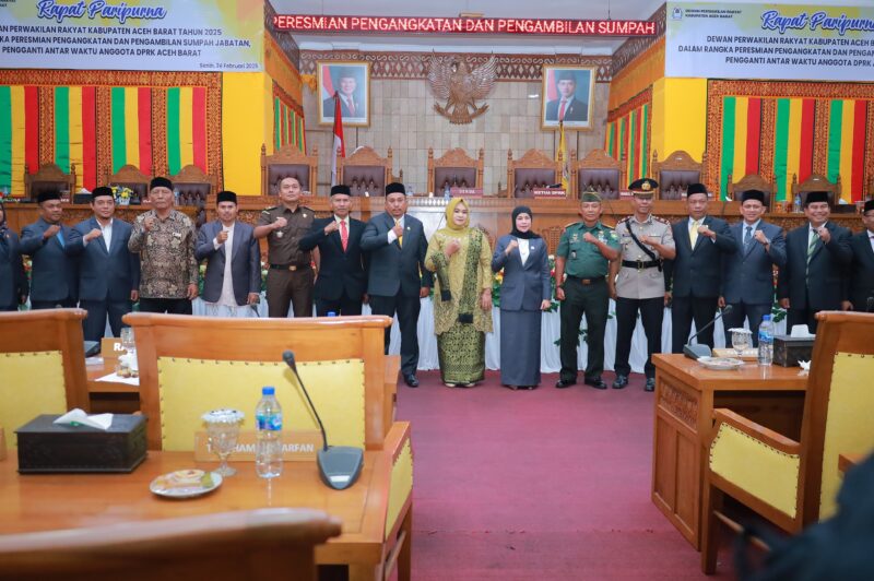 DPRK Aceh Barat Gelar Paripurna PAW Meggantikan Kamaruddin. Foto: Dok. Diskominsa Aceh Barat