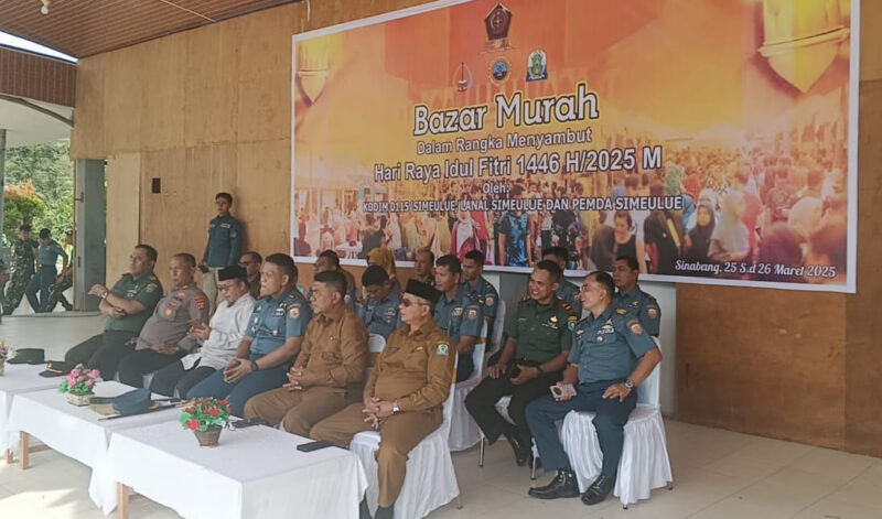Kodim 0115/Simeulue Gelar Bazar Murah Menyambut Idul Fitri 1446 H. Foto:dok. Argamsyah/Noa.co.id