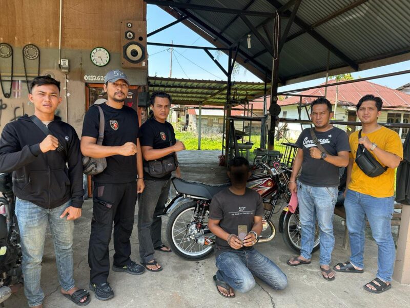 Tukang Las Ditangkap Polisi Setelah Rampas HP Warga. Foto: Dok. Humas Polresta Banda Aceh