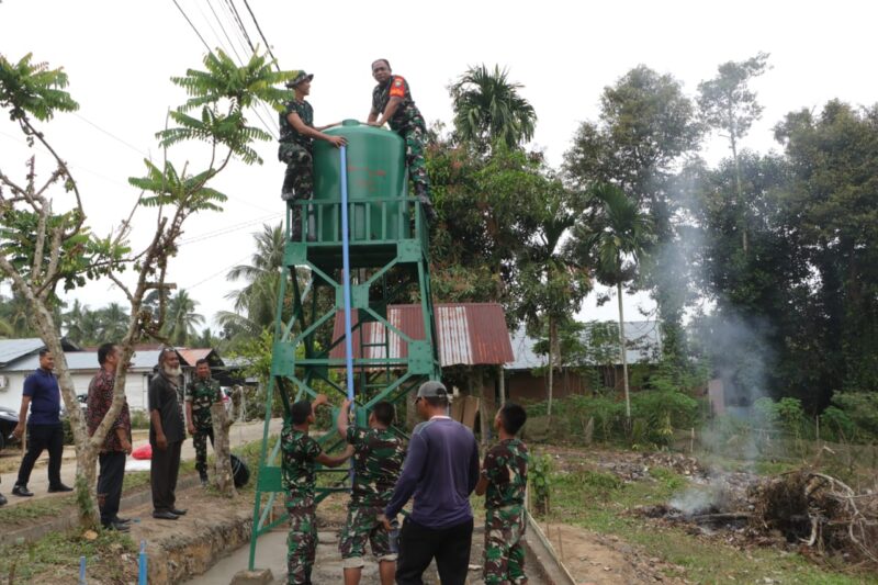 Pangdam IM: Pembangunan Sumur Bor oleh Satgas TMMD ke 123 di Buket Meutuah, Sebagai Wujud Komitmen Kita Bantu masyarakat. Foto: ist
