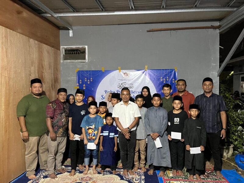 Pererat Silaturahmi, PWI Aceh Besar Berbagi dengan Anak Yatim di Bulan Ramadan. Foto: Dok. PWI Aceh Besar