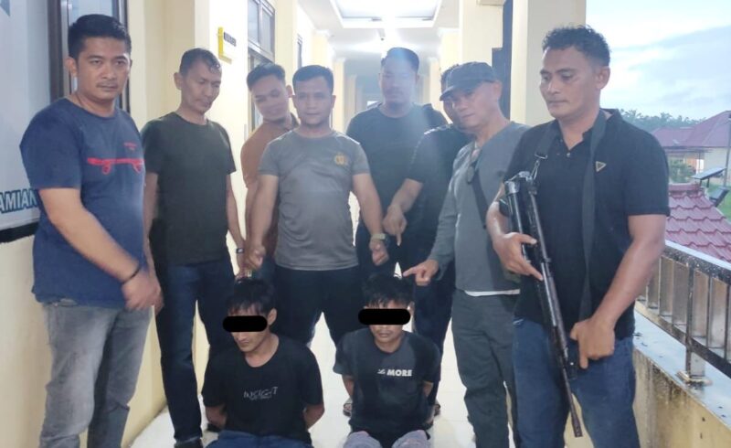 Dua Pelaku Penganiayaan Berat di Aceh Tamiang Berhasil Ditangkap Polisi. Foto: Dok. Humas Polda Aceh