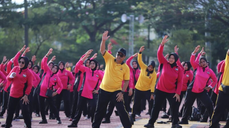 HUT ke-45, Yayasan Kemala Bhayangkari Aceh Gelar Olahraga Bersama. Foto: Dok. Humas Polda Aceh