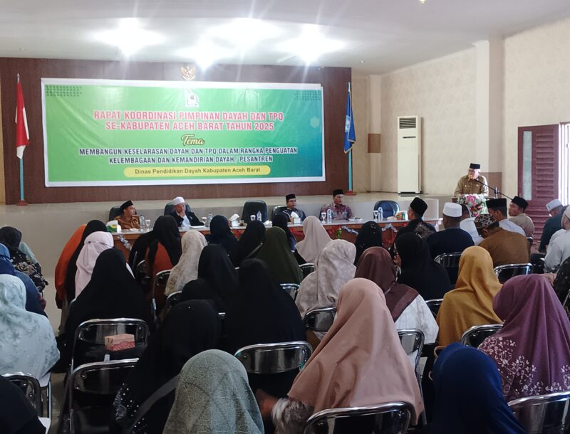 Bupati Aceh Barat Buka Rapat Koordinasi Pimpinan Dayah dan TPQ. Foto: Dok. Diskominsa Aceh