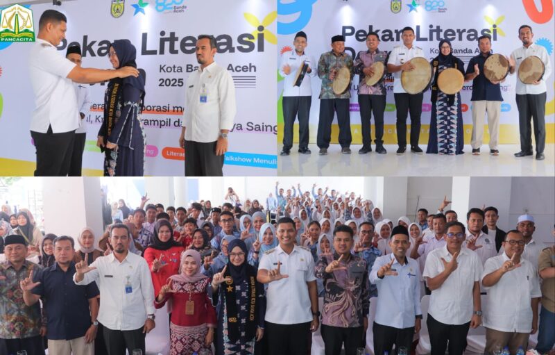 Prosesi pengukuhan Bunda Literasi Banda Aceh di Gedung Layanan Perpustakaan Daerah Kota Banda. Foto: Dok. Humas DPKA