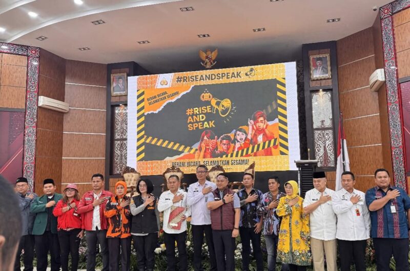 Kampanye “Rise and Speak” digelar di Sumatera Utara, Medan, Kamis (19/6/2025). (Foto : NOA.co.id/HO-Kemenko Polkam RI).