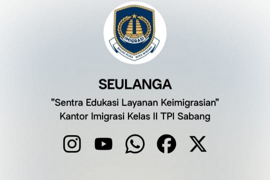 Ilustrasi Aplikasi Seulanga. (Foto : NOA.co.id/HO-Kantor Imigrasi Kelas II TPI Sabang
