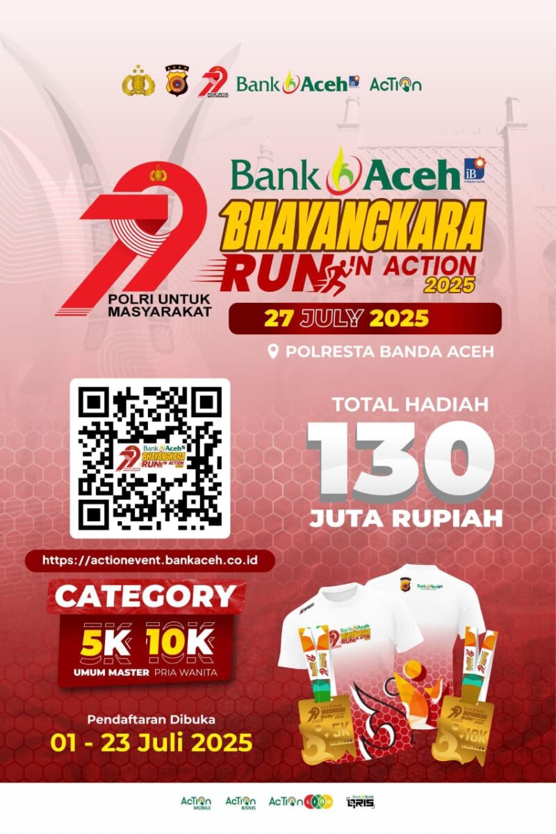 Polda Aceh akan Gelar Bhayangkara Run 2025, Total Hadiah Ratusan Juta Rupiah. Foto: Dok. Bidhumas Polda Aceh