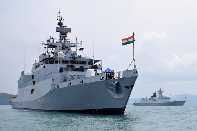 Foto : Ilustrasi kapal militer Indian Warship D866