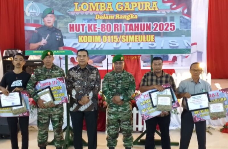 Kodim 0115/Simeulue Gelar Lomba Gapura, Dorong Generasi Muda Tanamkan Nilai Patriotisme. Foto:Dok Argam/Noa.co.id.