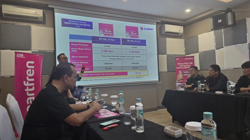 XLSMART Berikan Akses Internet Gratis di Aceh. Foto: Ist