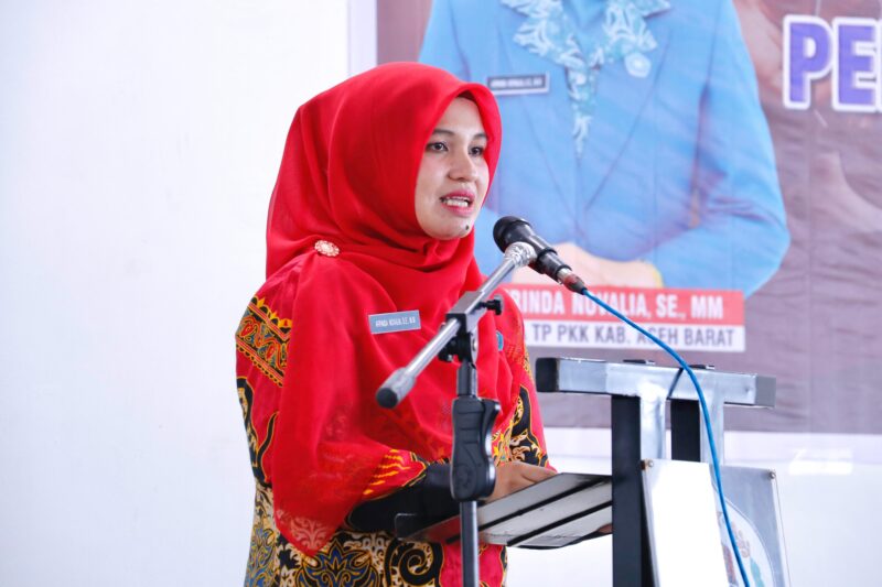 Ketua TP PKK Aceh Barat, Ny Afrinda Novalia Tarmizi, SP., MM. Foto: Ist